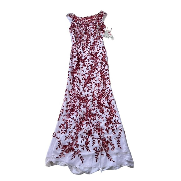 Scala #48449 Dress Womens Sz 12 Beaded Sequin Long Gown Formal Beeta Grover - Picture 3 of 5